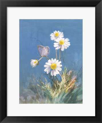 Framed White Daisies Print