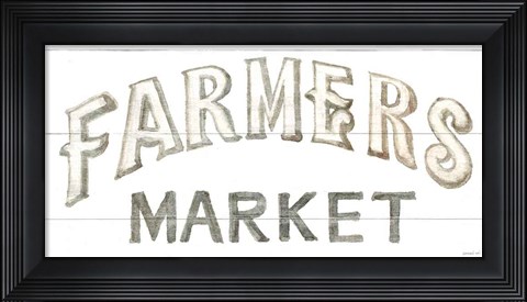 Framed Homegrown Summer Sign I Print