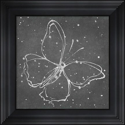 Framed Silver Wings I Print