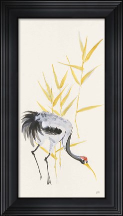 Framed Crane Reeds II Print