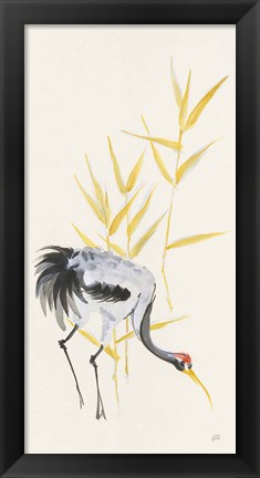 Framed Crane Reeds II Print