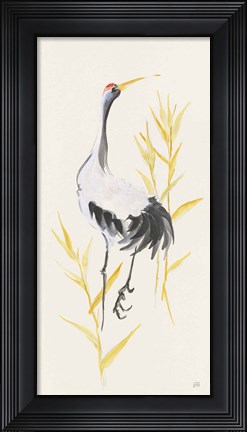 Framed Crane Reeds I Print
