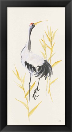 Framed Crane Reeds I Print