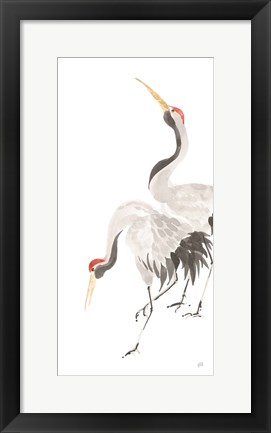 Framed Scroll Crane IV Print