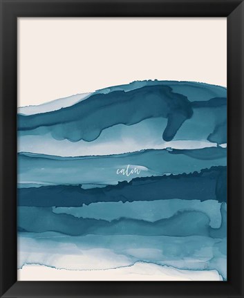 Framed Coastal Ink I Eventide Crop II Calm Print