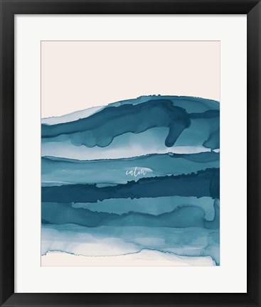 Framed Coastal Ink I Eventide Crop II Calm Print