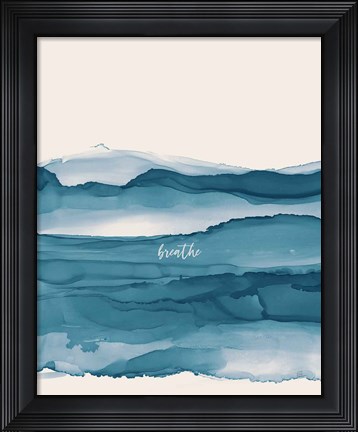 Framed Coastal Ink I Eventide Crop I Breathe Print