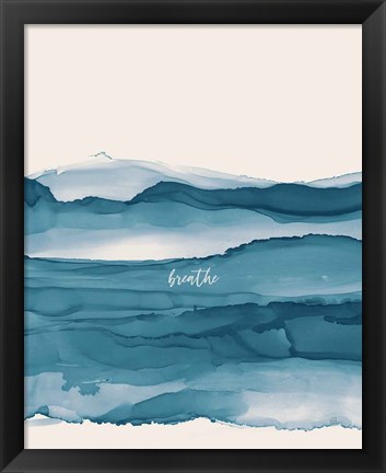 Framed Coastal Ink I Eventide Crop I Breathe Print