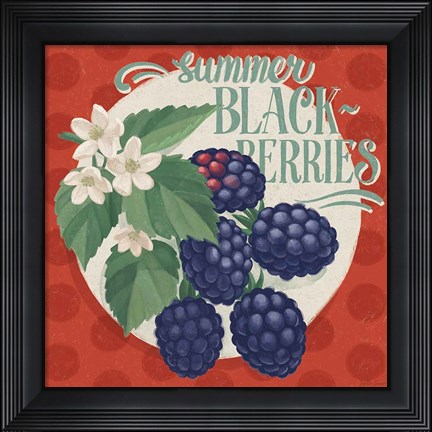 Framed Berry Breeze V Print