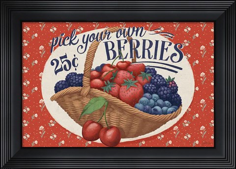 Framed Berry Breeze I Print