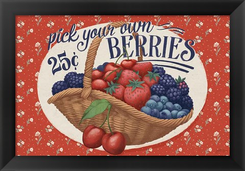 Framed Berry Breeze I Print