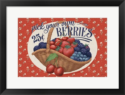 Framed Berry Breeze I Print