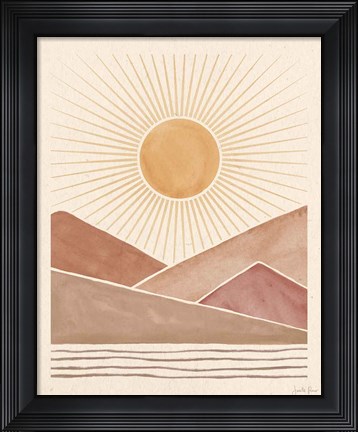 Framed Mid Century Landscape I Print