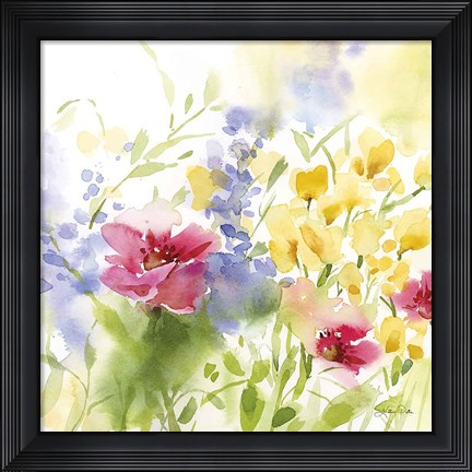 Framed Spring Meadow I Print