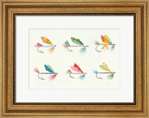 Framed Angling in the Stream Lures II Print