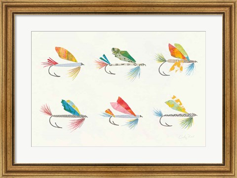 Framed Angling in the Stream Lures II Print