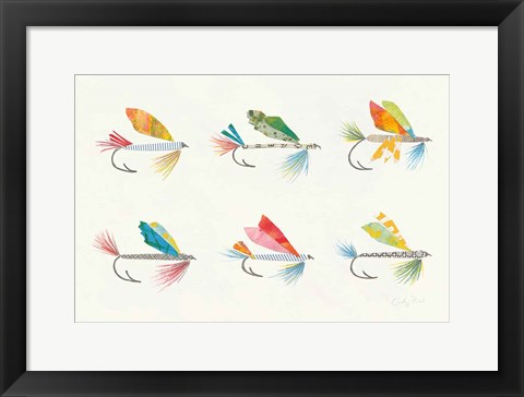 Framed Angling in the Stream Lures II Print