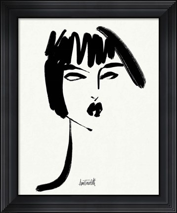 Framed Brush Portrait VIII Print