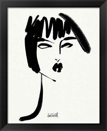 Framed Brush Portrait VIII Print