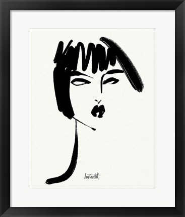 Framed Brush Portrait VIII Print