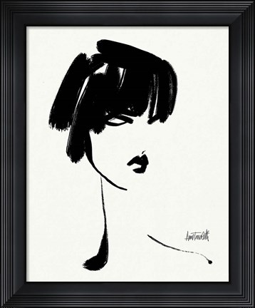Framed Brush Portrait III Print