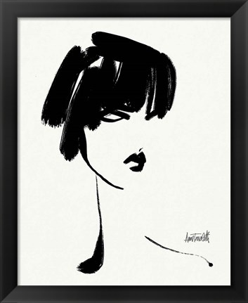 Framed Brush Portrait III Print