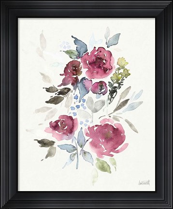Framed Soft Bouquet I Print