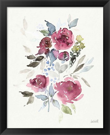 Framed Soft Bouquet I Print