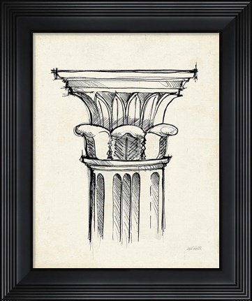 Framed Museum Sketches VIII Off White Print