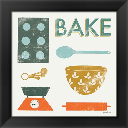 Framed Retro Kitchen II Print