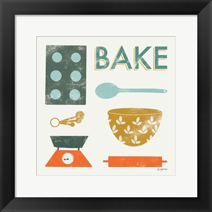 Framed Retro Kitchen II Print