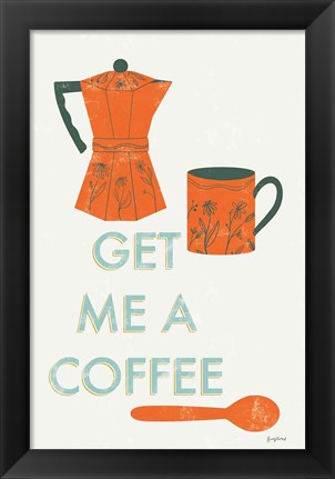 Framed Retro Kitchen Coffee I Print