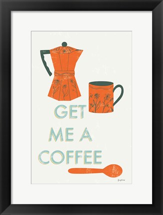 Framed Retro Kitchen Coffee I Print