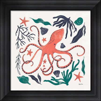 Framed Coastal Reef IV Print