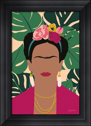 Framed Frida Kahlo I Palms No Distress Print