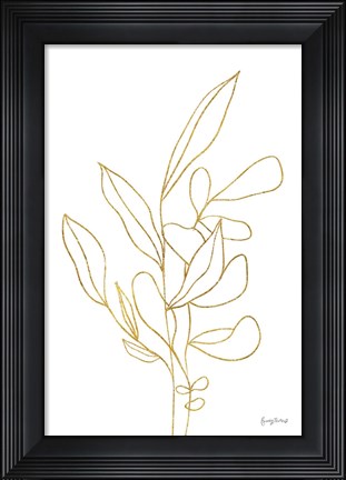 Framed Rooted Florals V Gold Print