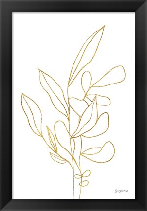 Framed Rooted Florals V Gold Print