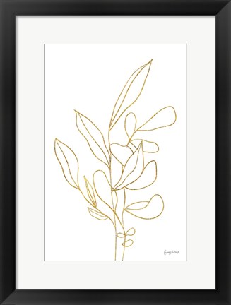 Framed Rooted Florals V Gold Print