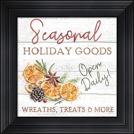 Framed Seasonal Market VI Print