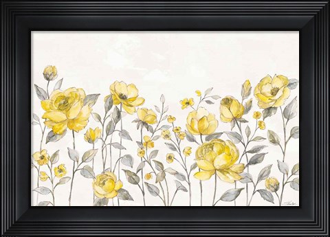Framed Sunny Roses I No Words Print