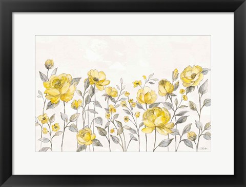 Framed Sunny Roses I No Words Print