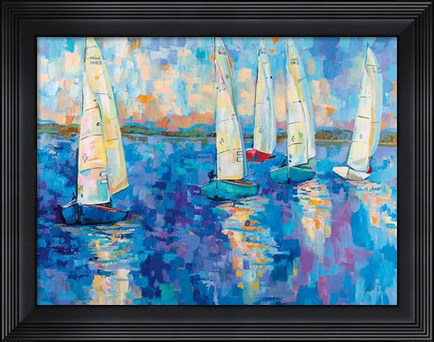 Framed Back From the Race Print