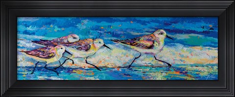 Framed Racing Plovers Print