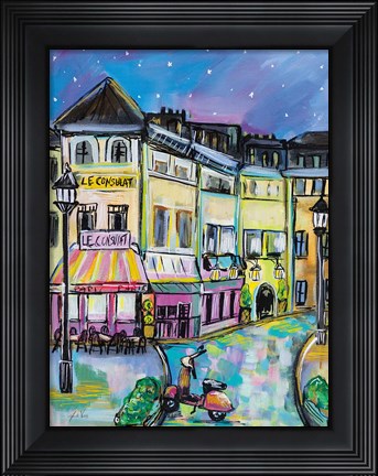 Framed Paris Evening I Print