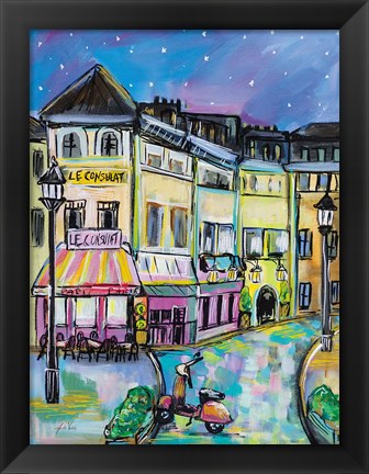 Framed Paris Evening I Print