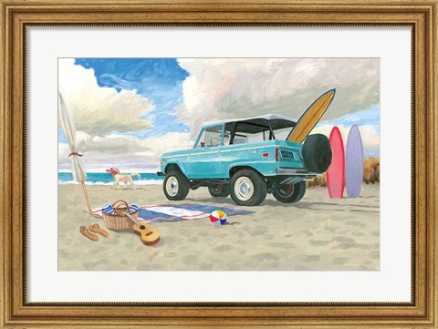 Framed Beach Ride I Print