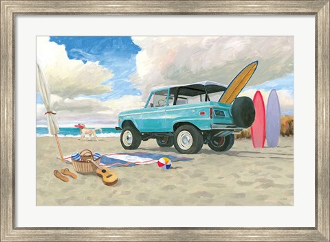 Framed Beach Ride I Print