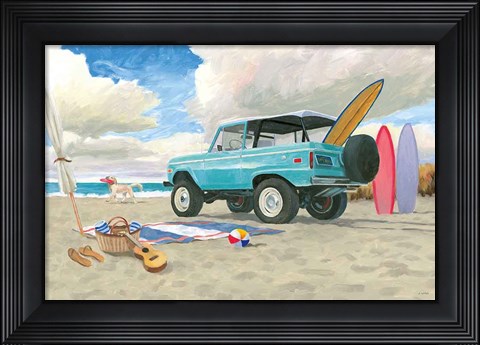 Framed Beach Ride I Print