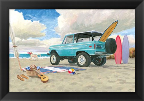 Framed Beach Ride I Print