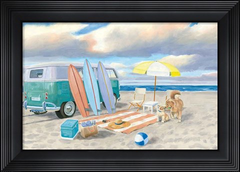 Framed Beach Ride II Print